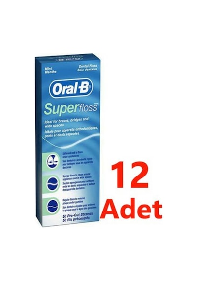 Oral B Süper Floss Diş İpi 12'li
