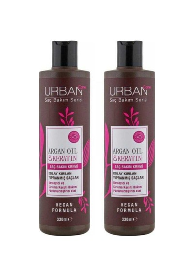 Urban Care Argan Oil & Keratin Kolay Kırılan Yıpranmış Saçlar Saç Bakım Kremi 2 x 330 ML