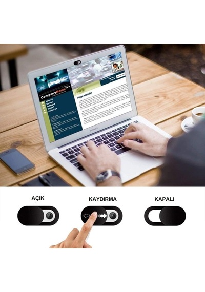Webcam Cover Notebook Ve Telefon Kamera Kapatıcı 5 Adet