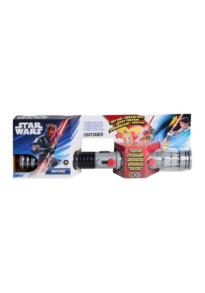 Darth Maul Elektronik Çift Bıçaklı Işın Kılını, Resmi Lisanslı Kırmızı Işın Kılıcı, Kostümleriyle Kullanın, 4 Yaş Ve Üzeri Erkek Ve Kız Çocukları İçin Oyuncaklar