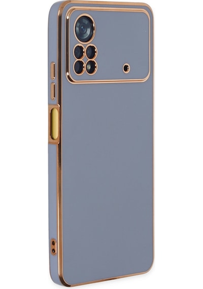 Xiaomi Poco X4 Pro 5g Uyumlu Kılıf Volet Silikon - Mavi