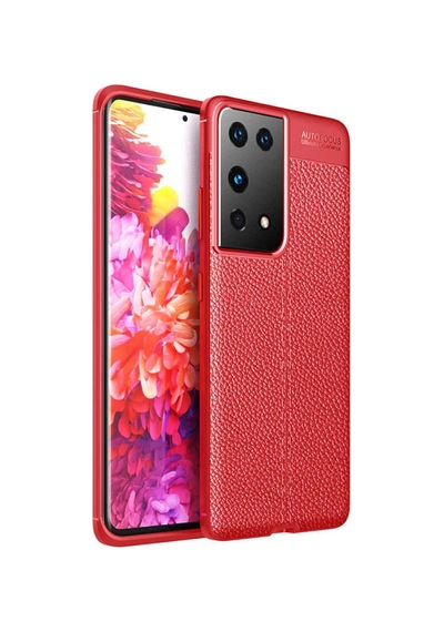 Samsung Uyumlu Galaxy S21 Ultra Kilif Deri Tarzi Niss Silikon Case 389472356