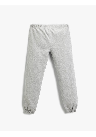 Koton Basic Fiyonklu Jogger Eşofman Altı Pamuklu Kar Melanj 2ykg47486ok Gri Melanj