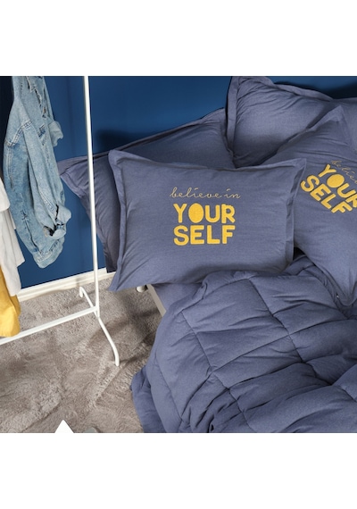 Karaca Home Motto Cotton Comfort Çift Kişilik İndigo