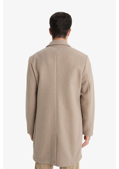 Defacto Relax Fit Ceket Yaka Düğmeli Cepli Kışlık Kaşe Parka Y8903az25aubg659 Bej-bg659