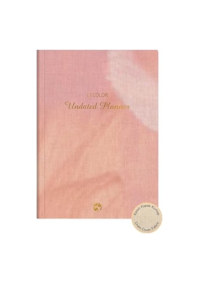 Keten Ciltli Süresiz Planlayıcı Pembe 17x24 Genel