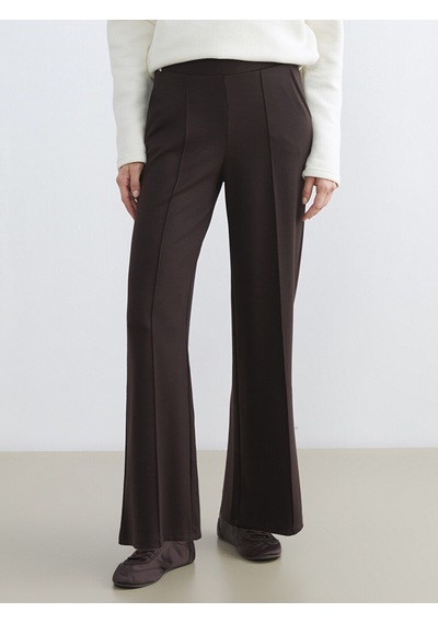 Lcw Everyday Kahverengi Standart Fit Geniş Paça Kadın Pantolon