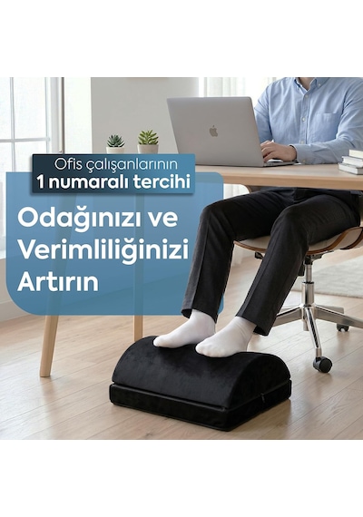 Ergonomik Ayak Yastığı Desteği Sünger Ayak Dinlendirme İçin Yastık, Ofis Ve Ev Kullanımı İçin Rahatlatıcı Ayak Uzatma Destek Pedi, Uzun Süre Oturanlar İçin Konforlu Ayak Destek Minderi