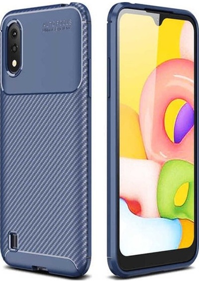 Galaxy A01 Kılıf Zore Negro Silikon Kapak Lacivert