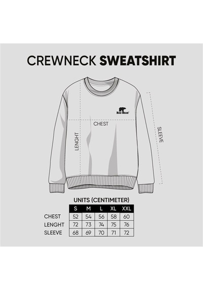Bad Bear Fancy Crewneck Off-white Beyaz 3d Baskılı Erkek Sweatshirt Kırık Beyaz