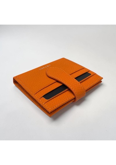 Grande Hakiki Deri Kart Cüzdanı Kartlık Orange