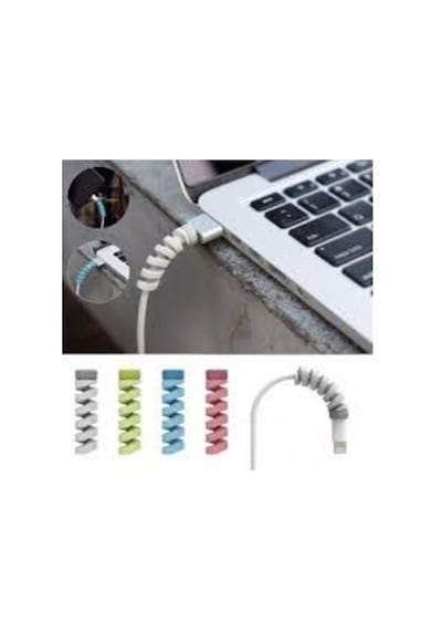 Şarj Kablo Koruyucu Silikon Spiral 8Li Paket