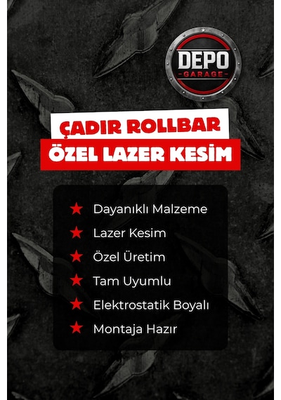 Ford Ranger Tam Uyumlu Lazer Kesim Işıklandırmalı Çadır Rollbar