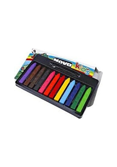 Nova Color Jumbo Mum Boya Seti 12 Renkli Silinebilir Çocuk Kırtasiye Malzemesi Çok Renkli
