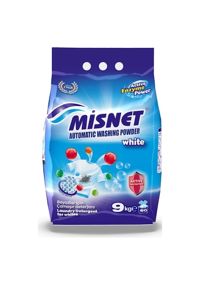 Omnipazar Misnet Beyazlar İçin Toz Çamaşır Deterjanı 9 KG 60 Yıkama