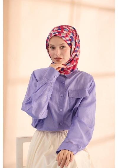 Silk Home Soft Eşarp 73094-21 Fuşya, Morcivert, Bebe Mavi, Yavruağzı