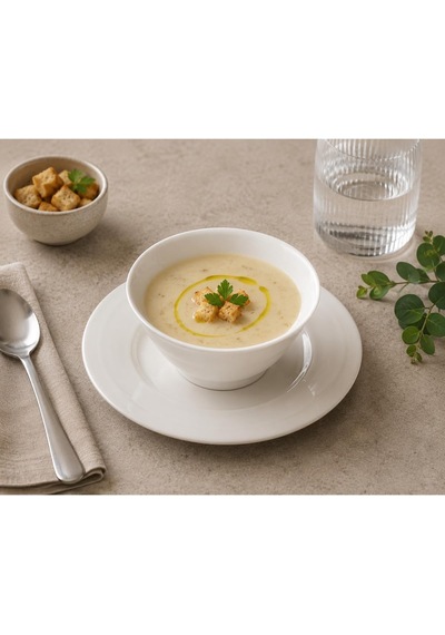 Gourmet Konsome Kase Tabağı, Porselen, Çorba Servis Altlığı, 19 Cm, İç Mekan Kullanımı Çok Renkli