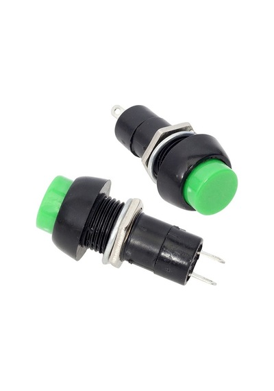 AYT Ticaret HT-101 BUTON ANAHTAR PBS-11A-B YEŞİL YUVARLAK BASMALI  (IC-186)