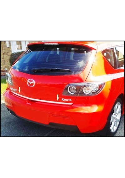 Ebal Otomotiv Mazda 3 HB Krom Bagaj Alt Çıtası 2003-2009 ARASI P.Çelik