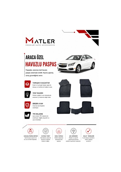 Chevrolet Cruze 2013 Model 4d Ekstra Havuzlu Paspas