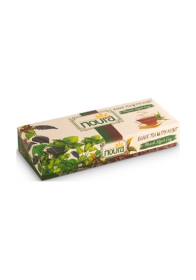 Noura Natural Bardak Poşet Naneli Siyah Çay 10'lu