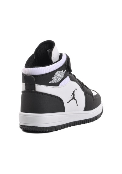 Cool Siyah Beyaz Bilek Boy Erkek Çocuk Sneaker Haykat Uzun F SİYAH-BEYAZ