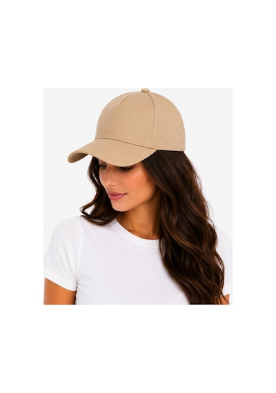 Neco Giyim Düz Baseball Şapka Arkası Cırtlı Ayarlanabilir Unisex Kep Günlük Spor Basic Model Şapka Bej