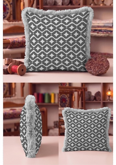Geometrik Zigzag Desenli Şık Saçaklı Yastık Kılıfı - Etnik İskandinav Gri Püsküllü Kırlent Kılıfı Sakin Rota Nova Geometrik Zigzag Desenli Şık Saçaklı Yastık Kılıfı - Etnik İskandinav Gri Püsküllü Kırlent Kılıfı Sakin Rota Nova