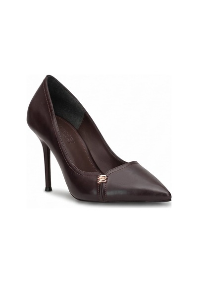 Ayakkabı Fuarı Elit Pm434 Kd1226 Kadın Stiletto Kahve Kahve Cilt