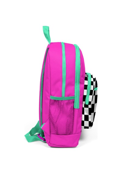 Coral High Kids Pembe Dama Desenli Usb Şarjlı Kulaklık Çıkışlı Okul Çantası