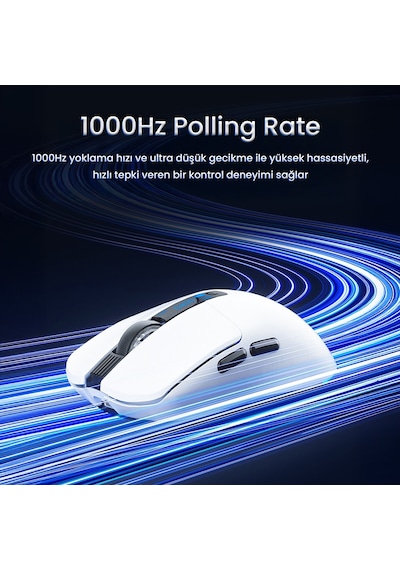 Aula Sc590 Pro Paw3311 Sensör 20000 Dpı 1000hz Kablolu Ve Kablosuz Gaming Oyuncu Mouse Beyaz Sc590pro