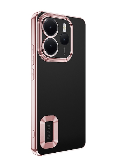 Redmi Note 14 4g Kılıf Kamera Korumalı Logo Gösteren Mkst Omega Kapak - Derin Mor Mor