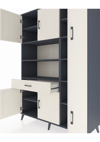 Hyperion Dolap 10 Raflı Tek Çekmeceli 6 Kapaklı 132x44x195 Antrasit-aytaşı/aytaşı Aytası/aytası Hyperion Dolap 10 Raflı Tek Çekmeceli 6 Kapaklı 132x44x195 Antrasit-aytaşı/aytaşı Aytası/aytası