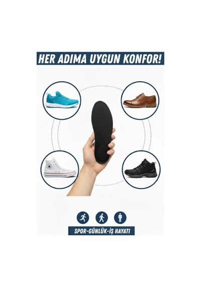 4 - Unisex Comfort Ortopedik Spor Ayakkabı Tabanlığı - Rahat Ortopedik İç Tabanlık