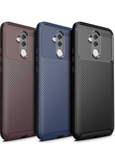 Huawei Mate 20 Lite Kilif Karbon Silikon Case 389460319