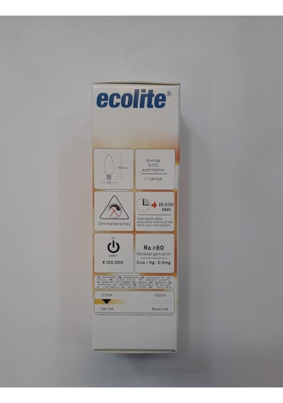 Ecolite 3'Lü Paket 4W E14 Soft Led Buji Ampul Gün Işığı 2700K