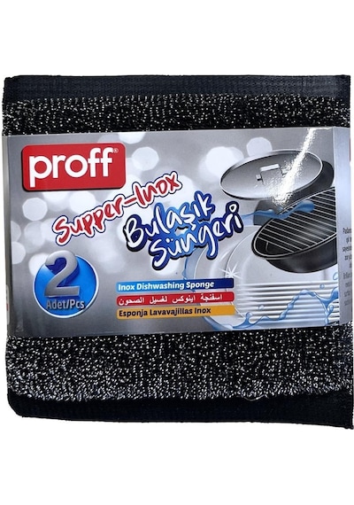Proff Supper İnox Bulaşık Süngeri 2'li