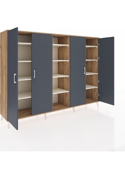 Hyperion Dolap 12 Raflı 4 Kapaklı 220x44x163 Çam-antrasit/aytaşı Çam-antrasit/aytaşı Hyperion Dolap 12 Raflı 4 Kapaklı 220x44x163 Çam-antrasit/aytaşı Çam-antrasit/aytaşı