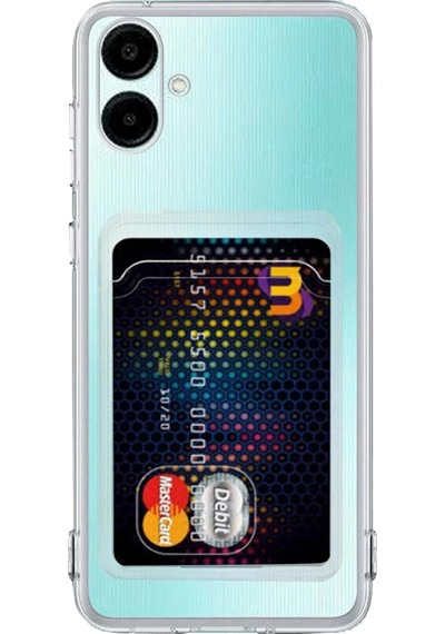 Newface Samsung Galaxy A06 Kılıf Kart Şeffaf Silikon - Şeffaf