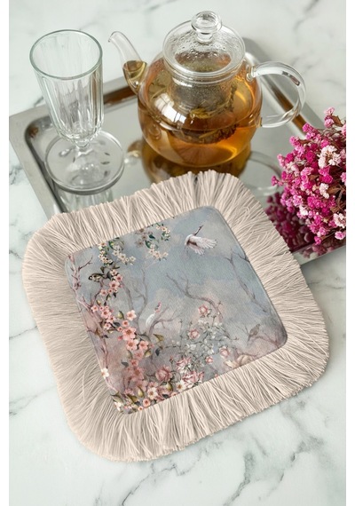 Romantik Çiçekli Kuşlu Saçaklı Sunum Peçetesi - Pastoral Bahar Bohem Pudra Kahve Yanı Sunum Mendili Okyanus Gül Pembesi Romantik Çiçekli Kuşlu Saçaklı Sunum Peçetesi - Pastoral Bahar Bohem Pudra Kahve Yanı Sunum Mendili Okyanus Gül Pembesi