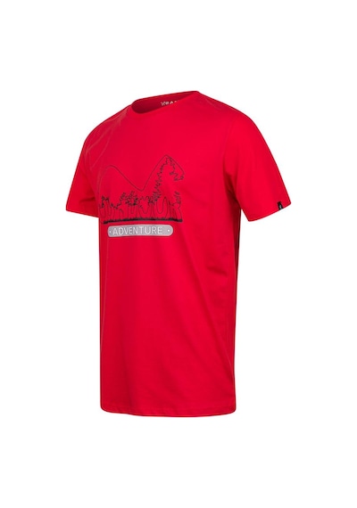 2as Alex Baskılı Erkek Sıfır Yaka T-shirt 016 Kırmızı