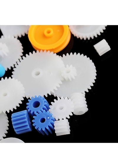 85 Parça Plastik Dişli Seti Oyuncak - Tekerlek - Mil - Çark