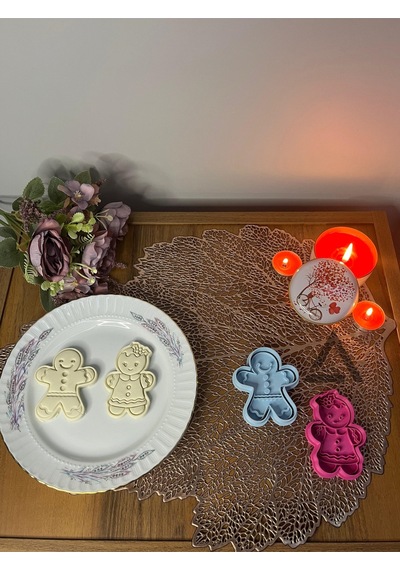 Gingerbread Kurabiye Adam & Kurabiye Kadın - Kurabiye Kalıp Seti 2'li Plastik Diğer