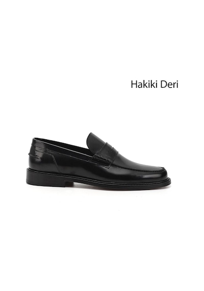Gönderi(R) Gönderi R Siyah Açma Kösele Taban Hakiki Deri Loafer Ayakkabı Siyah
