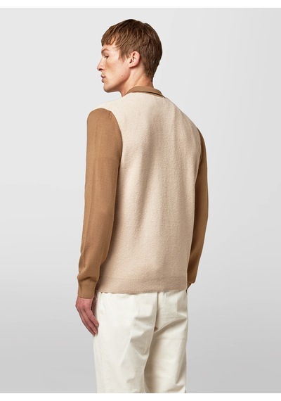 Alpha Studio Kahve Erkek Slim Fit Kazak Au-7244b Jumper Polo