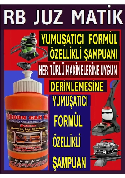 Rb Juz Yumuşatıcı Özellikli Koltuk Halı Yıkama Makinesi Şampuanı 1 KG