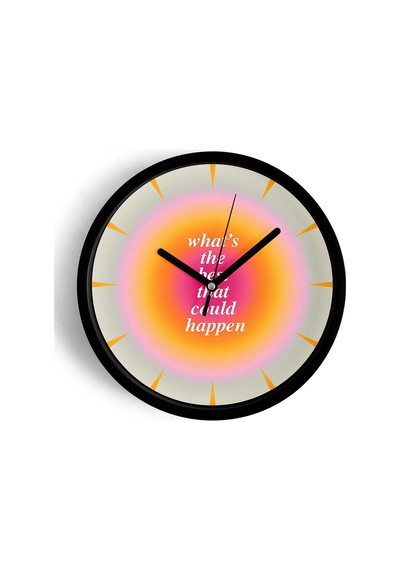 Modern Tasarım What S The Best That Could Happen Duvar Saati - 25cm - Önü Camlı Siyah Kasa-jh0146 Siyah