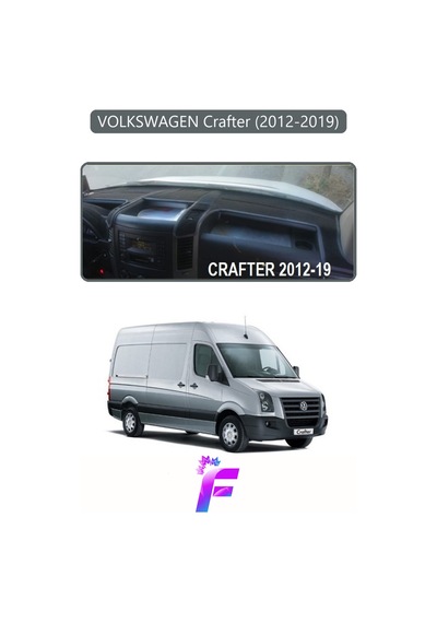 Volkswagen Crafter 2012-2019 Uyumlu Torpido Örtüsü Yansıma Önleyici Koruma Hızlı Montaj K74 Torpido Halısı