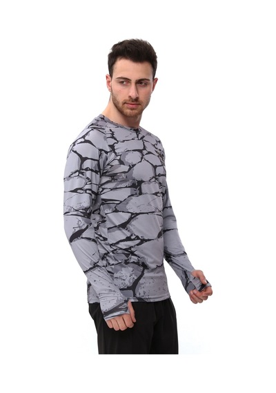 Raru Spqr Uzun Kollu T-Shirt Evoco Gri
