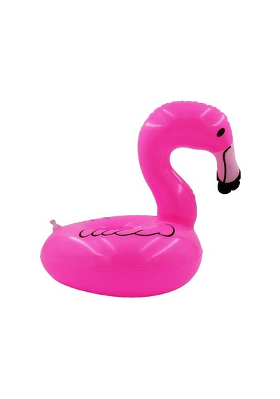 Pembe Flamingo Şişme Bardak Simidi İçecek Tutacağı